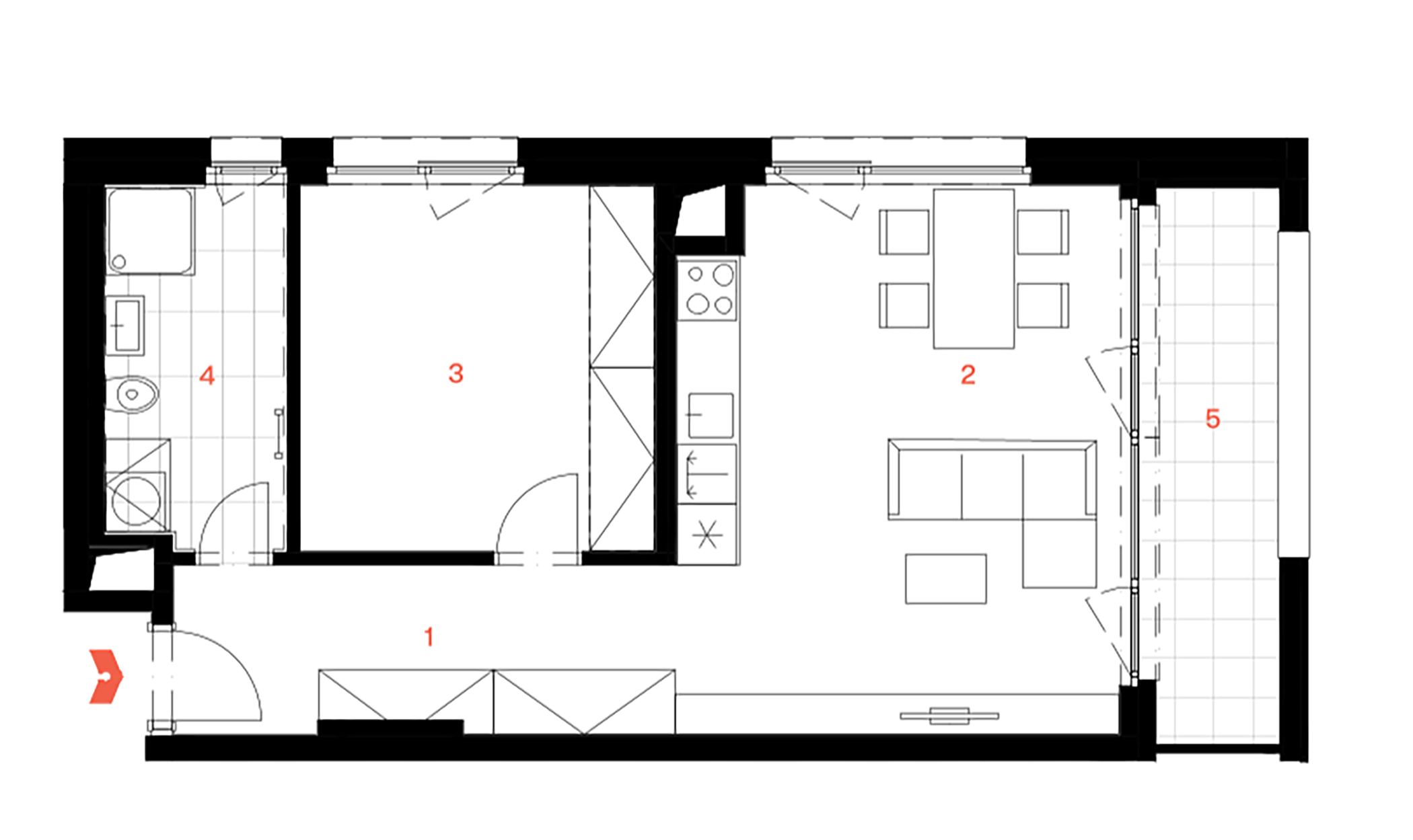 Půdorys bytu B.02.08 – 350613