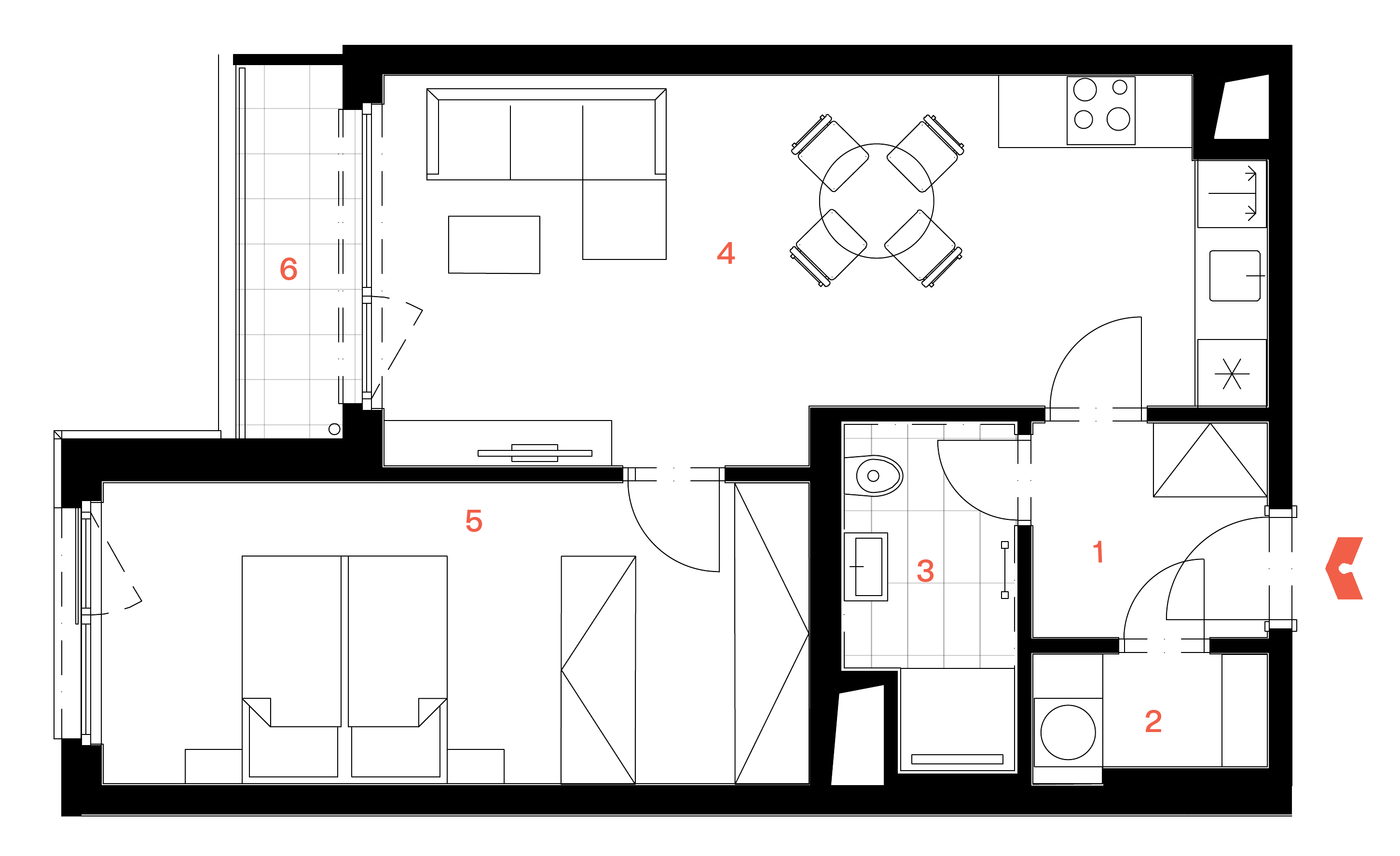 Půdorys bytu B.03.02 – 350613